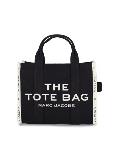 MARC JACOBS MARC JACOBS MEDIUM TOTE BAG "THE JACQUARD TOTE" – BLACK