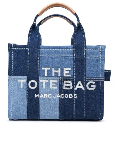 MARC JACOBS MARC JACOBS MEDIUM 'TOTE' BLUE COTTON BAG