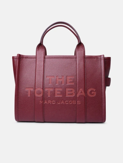 Marc Jacobs Medium 'tote' Cherry Leather Bag In Bordeaux