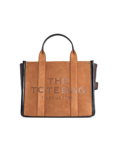 Marc Jacobs Medium 'tote' Copper Suede Bag In Brown