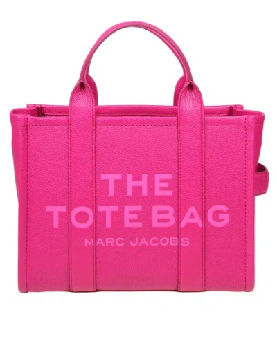 Marc Jacobs Medium Tote In Lipstick Leather In Pink