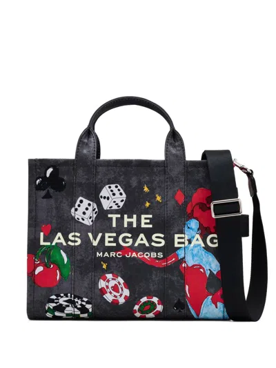 Marc Jacobs Medium Tote Printed Bag In Gray