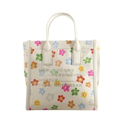 Pre-owned Marc Jacobs Medium Tote Wild Daisy Canvas Standard Supply Bag 'white/multicolor' | Women's Size Ones