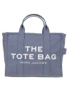 Marc Jacobs Structured Canvas Tote Bag With Contrasting Strap In Blue