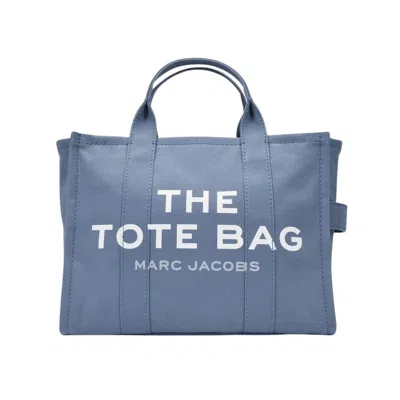 Marc Jacobs Medium Traveler Tote Bag In Blue Shadow Cotton