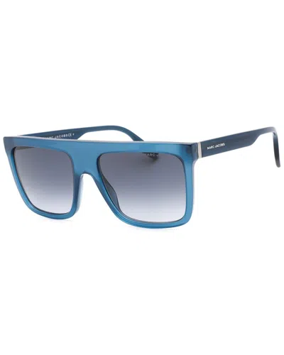 Marc Jacobs Grey Shaded Browline Men's Sunglasses Marc 639/s 0pjp/9o 57 In Blue