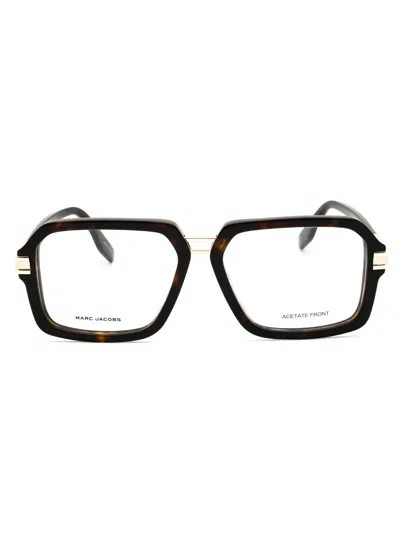 Marc Jacobs Men's Rectangular Eyeglasses Style Marc 715 In Brown