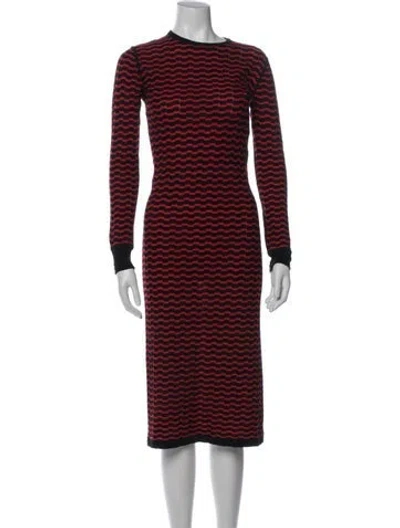 Pre-owned Marc Jacobs Merino Wool Knee-length Dress In Red