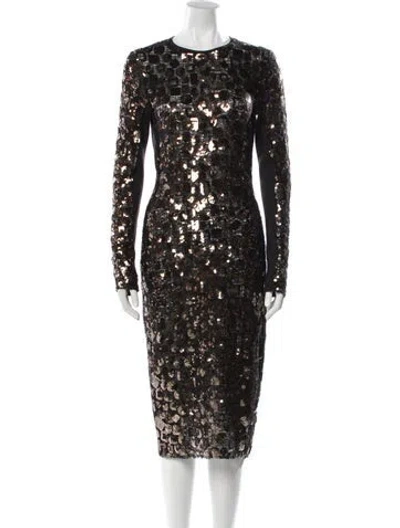 Pre-owned Marc Jacobs Merino Wool Midi Length Dress In Black