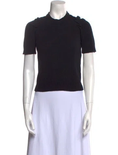 Pre-owned Marc Jacobs Merino Wool Mock Neck Sweater In Black