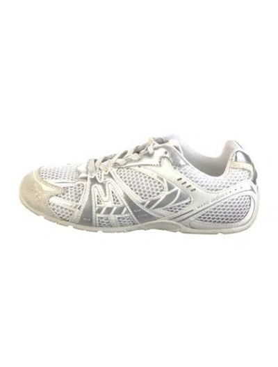 Pre-owned Marc Jacobs Mesh Leather Trim Embellishment Sneakers In Multi