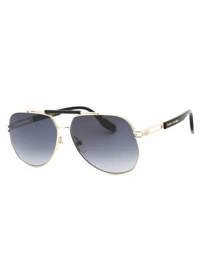 Marc Jacobs Metal Aviator Sunglasses For Men In Black