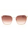 Marc Jacobs Metal Rectangular Women's Sunglasses In Black