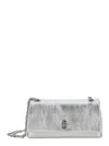 Marc Jacobs Womens The Dual Leather Wallet On Chain Silver In Silver