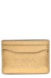Marc Jacobs Metallic Flash Card Case In Gold