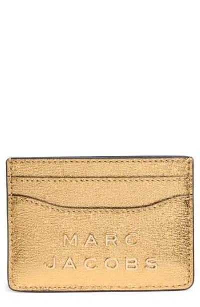 Marc Jacobs Metallic Flash Card Case In Gold