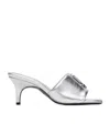 Marc Jacobs Metallic J Open-toed Heels Sandals In White