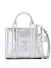 Marc Jacobs The Metallic Leather Tote Bag In Argento