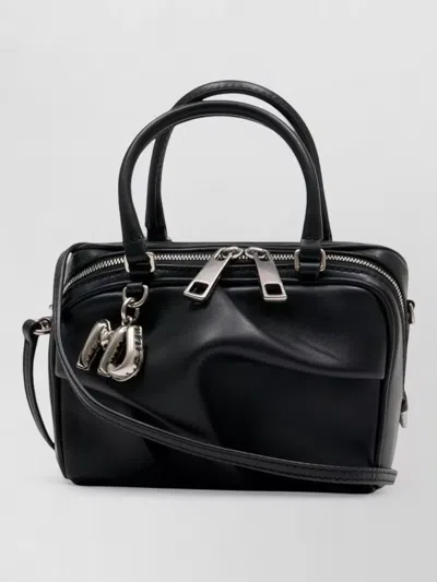 Marc Jacobs Micro Bauletto Leather Crossbody Bag In Black