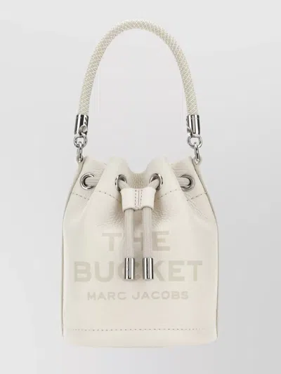 Marc Jacobs Micro Leather Bag Metallic Accents In White