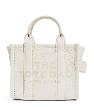 Marc Jacobs Micro Leather The Tote Bag In White