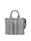 Marc Jacobs Micro Tote In Monogram Leather In Black