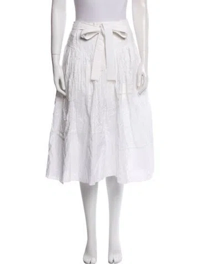 Pre-owned Marc Jacobs Midi Length Skirt In White