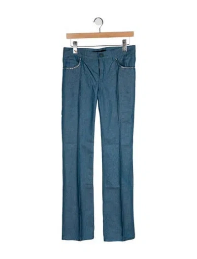 Pre-owned Marc Jacobs Mid-rise Straight Leg Jeans In Blue