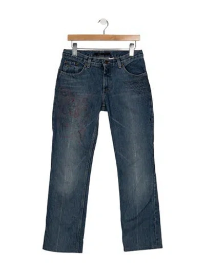 Pre-owned Marc Jacobs Mid-rise Straight Leg Jeans In Blue