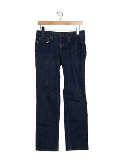 Pre-owned Marc Jacobs Mid-rise Straight Leg Jeans In Blue