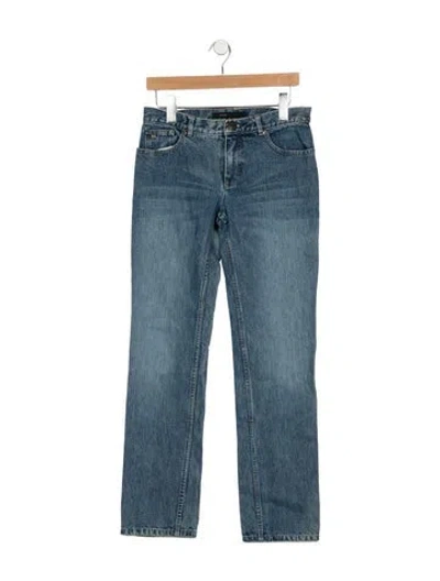 Pre-owned Marc Jacobs Mid-rise Straight Leg Jeans In Blue