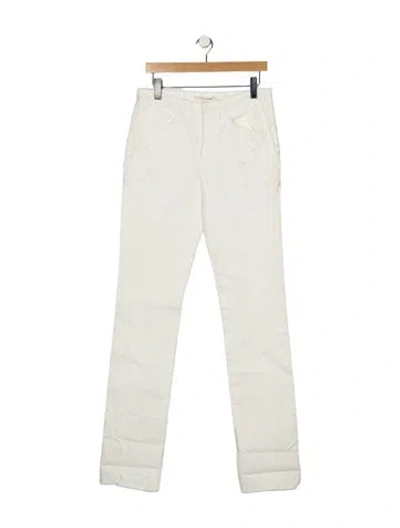 Pre-owned Marc Jacobs Mid-rise Straight Leg Jeans In White