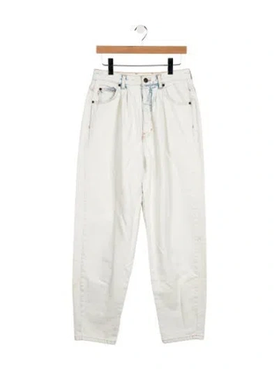 Pre-owned Marc Jacobs Mid-rise Straight Leg Jeans In White