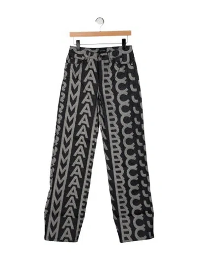 Pre-owned Marc Jacobs Mid-rise Wide Leg Jeans In Black