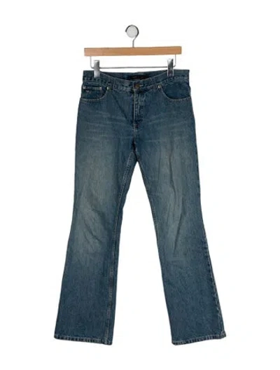 Pre-owned Marc Jacobs Mid-rise Wide Leg Jeans In Blue