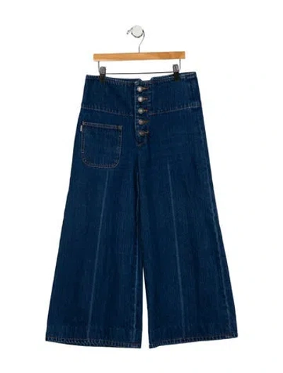 Pre-owned Marc Jacobs Mid-rise Wide Leg Jeans In Blue