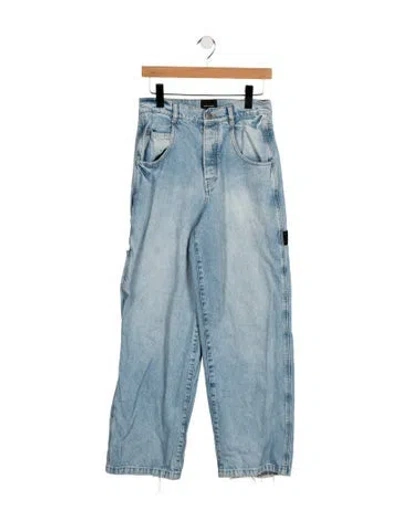 Pre-owned Marc Jacobs Mid-rise Wide Leg Jeans In Blue