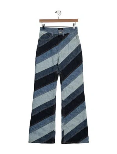 Pre-owned Marc Jacobs Mid-rise Wide Leg Jeans W/ Tags In Blue