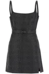 Marc Jacobs Studded Sleeveless Mini Dress In Black