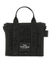 Marc Jacobs The Small Crystal Canvas Tote Bag In Black