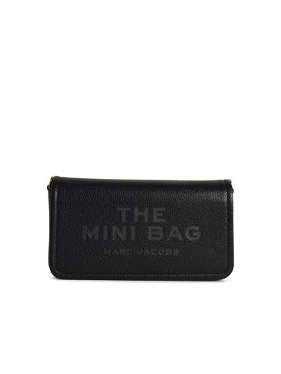 Marc Jacobs The Leather Mini Black Bag In Black Leather
