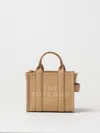 Marc Jacobs Light Brown The Leather Mini Tote Bag In 米色