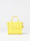 Marc Jacobs Debossed-branding Top-handle Leather Tote Bag In 黄色