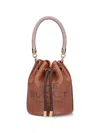 Marc Jacobs The Leather Mini Bucket Bag In Brown