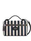 Marc Jacobs Striped Vanity Mini Bag In Blue