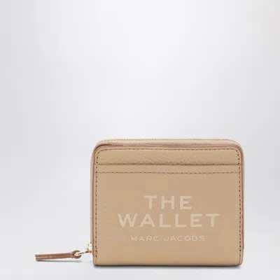 Marc Jacobs Mini Beige Full-grain Leather Wallet In Neutral