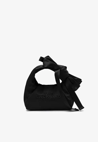 Marc Jacobs Mini Bow Nylon Sack Bag In Black
