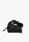 Marc Jacobs Mini Bow Nylon Sack Hobo Bag In Black