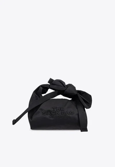 Marc Jacobs Mini Bow Nylon Sack Hobo Bag In Black