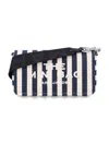 Marc Jacobs Mini Canvas Handbag With Bold Striped Pattern In Blue